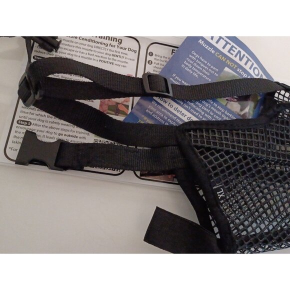 Mayerzon Dog Muzzle, Soft Mesh Covered Muzzles Black - Size Xl - Picture 3 of 9